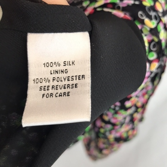 Talbots 👗 Women’s  100% Silk Floral Maxi Dress with Ruffled Hem Size 6 👗 - Picture 7 of 11